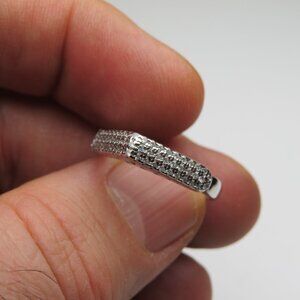 925 *Sterling Silver Diamond Pyramid Ring